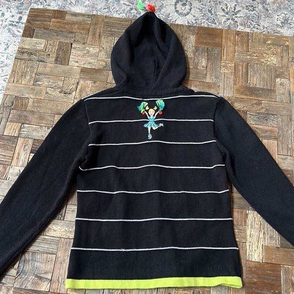 Jack B Quick Petite Football Cheerleader Hoodie Knit Cardigan - Picture 11 of 13